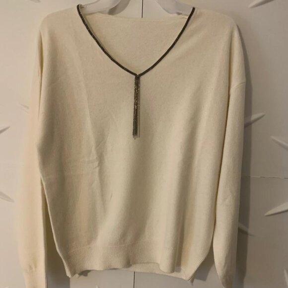 Brunello Cucinelli 100% cashmere sweater with molini beads tasso brand new - Picture 4 of 5